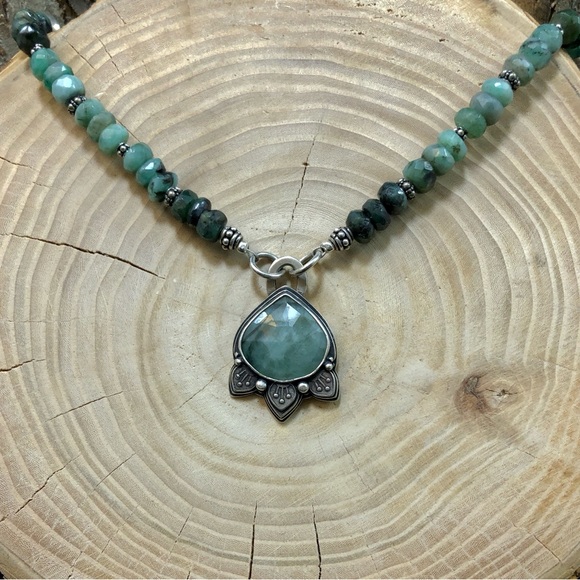*Host Picks* Astrum Jewelry Persephone Emerald Necklace - Picture 2 of 3
